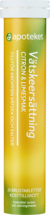 APOTEKET ORAL REHYDRATION TABLETS LEMON & LIME 20 PCS in the group BATHROOM / PHARMACY at Amet & Partners AB (215391)