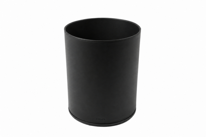 ROT - PU LEATHER WASTE BIN in the group HOTEL ROOM at Amet & Partners AB (BIN.PU.BLK.10L.RND)