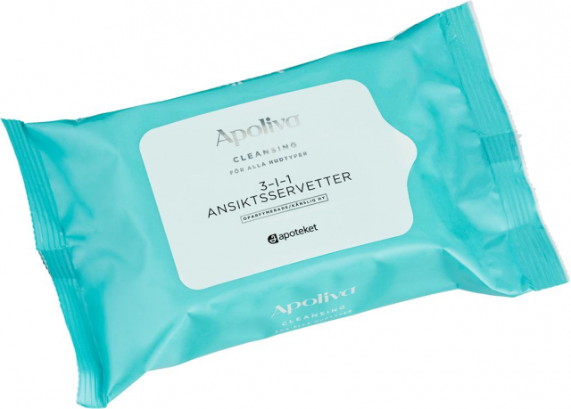 APOLIVA 3-IN-1 FACIAL WIPES 25 PCS