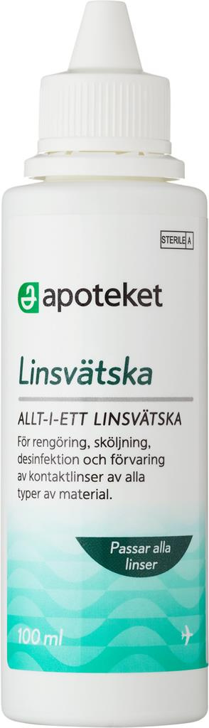 APOTEKET CONTACT LENS SOLUTION TRAVEL SIZE 100 ML