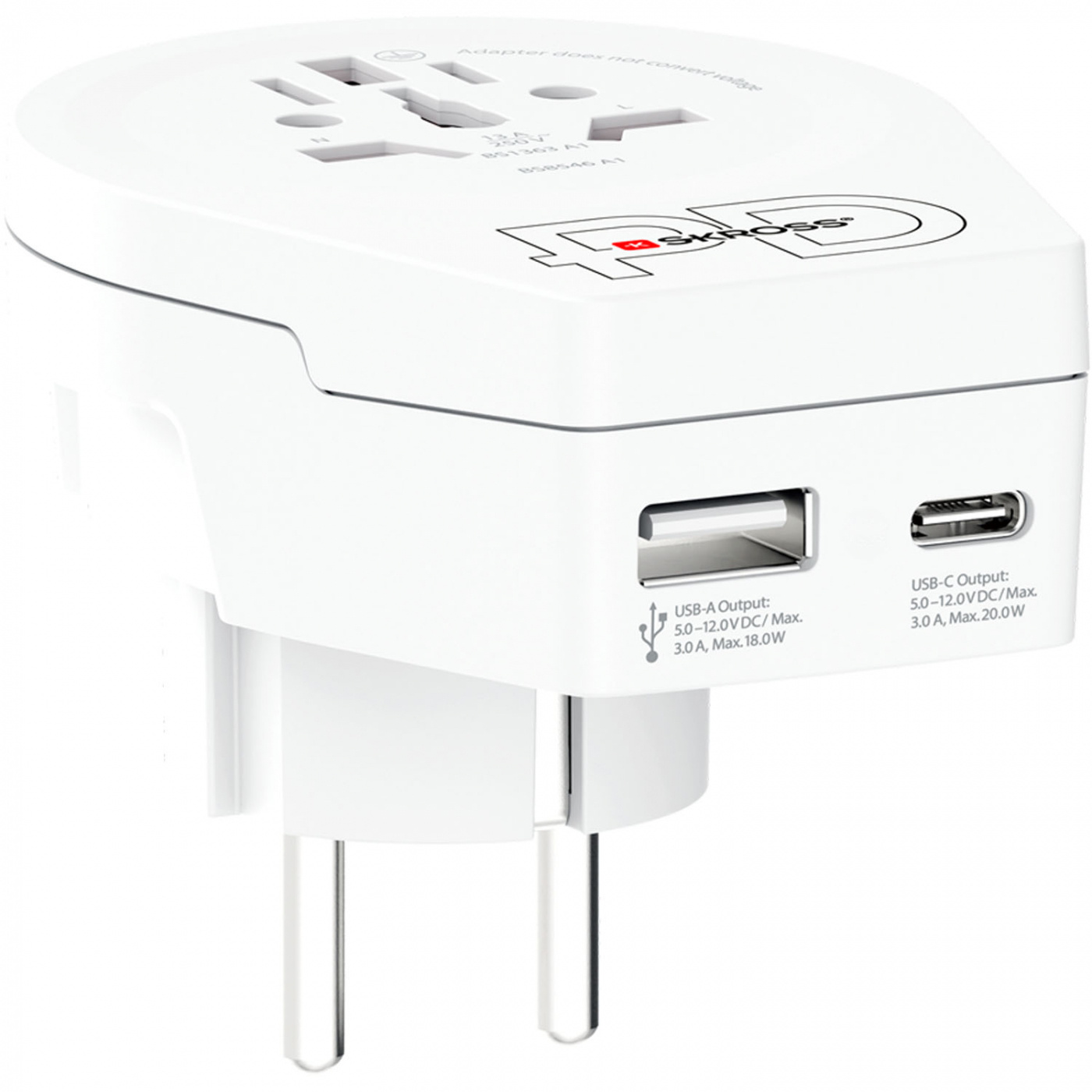 TRAVEL ADAPTER - EU - USB-A/USB-C